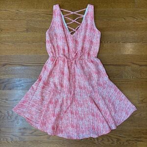 Aqua Pink and White Striped Dress